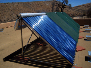 Partially shaded evacuated tube array